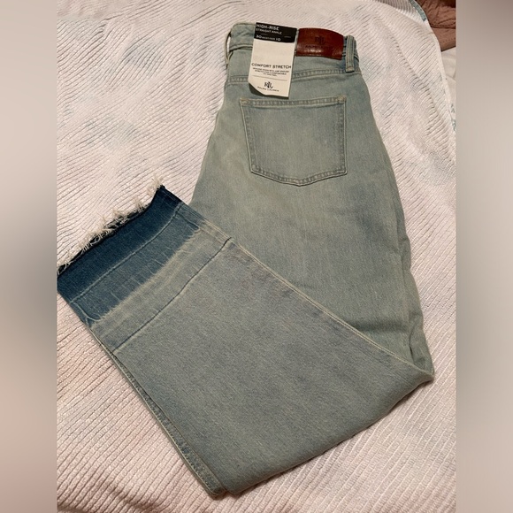 NWT Ralph Lauren high rise straight ankle comfort stretch denim jeans. - Picture 1 of 4